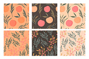 Peaches and leaves seamless pattern, a Pattern Graphic by hanifa_design (Thumbnail 2 of 5)