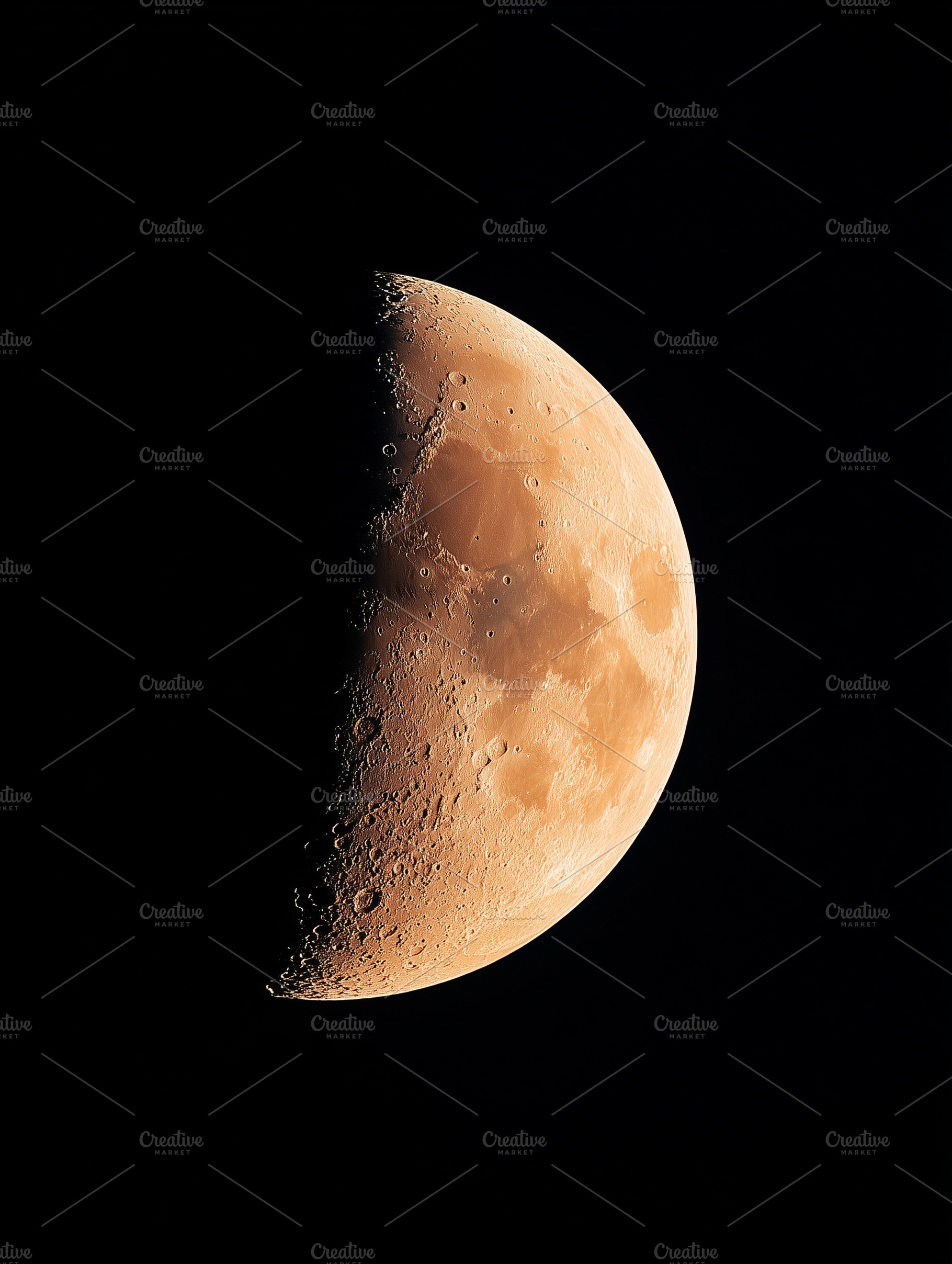 Half moon on black sky, a Nature Photo by MistyDay