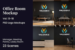 PSD Logo Mockup in Modern Office