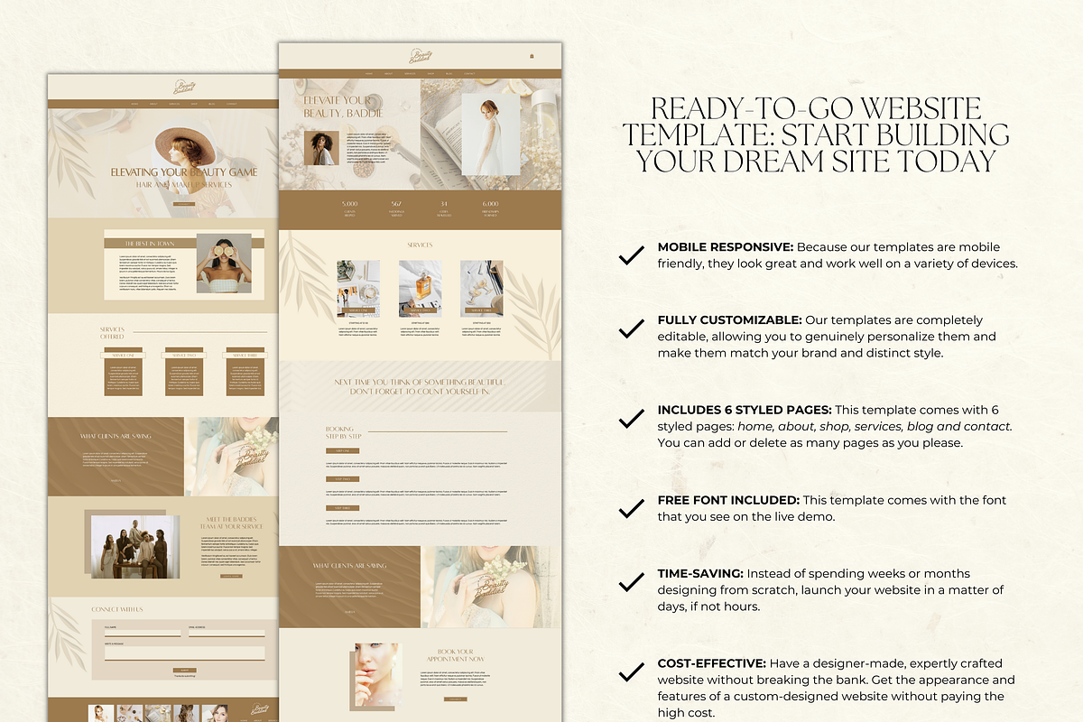 Wix Website Template Small Business, a Wix Template by Branding Babe Co. (Photo 6 of 10)