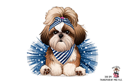 Patriotic Shih Tzu PNG Bundle, a Graphic by Clipart Bloom (Thumbnail 6 of 15)