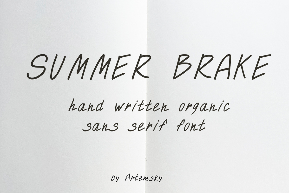 Organic Sans Serif Hand Written Font, a Handwritten Font by Artemsky (Photo 1 of 10)
