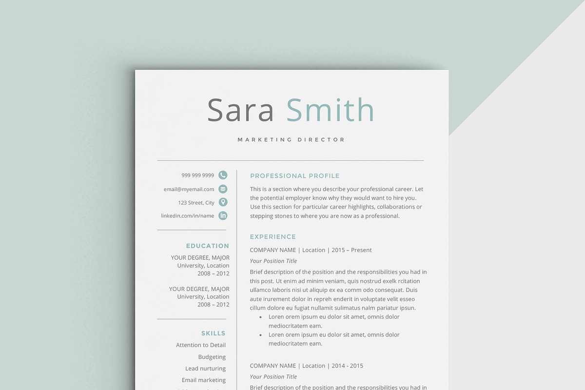 CV Template | Resume Template, a Resume Template by Comely Design Studio (Photo 1 of 4)