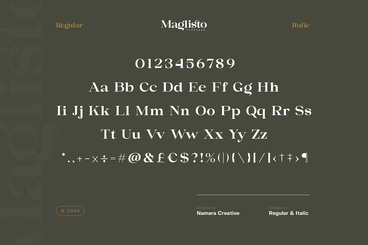 Maglisto - Modern Serif Display, a Serif Font by Namara Creative Studio (Photo 8 of 10)