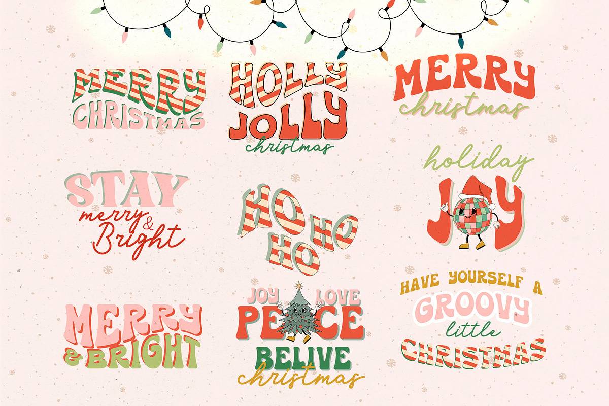 Holly Jolly Groovy Christmas, a Seasonal Illustration by Mio Buono (Photo 9 of 13)