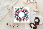 Kawaii Pink Mint Christmas Clipart, a Work Illustration by CraftArtStudio (Thumbnail 6 of 6)