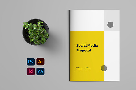 Clean Social Media Proposal Design, a Brochure Template by mijli