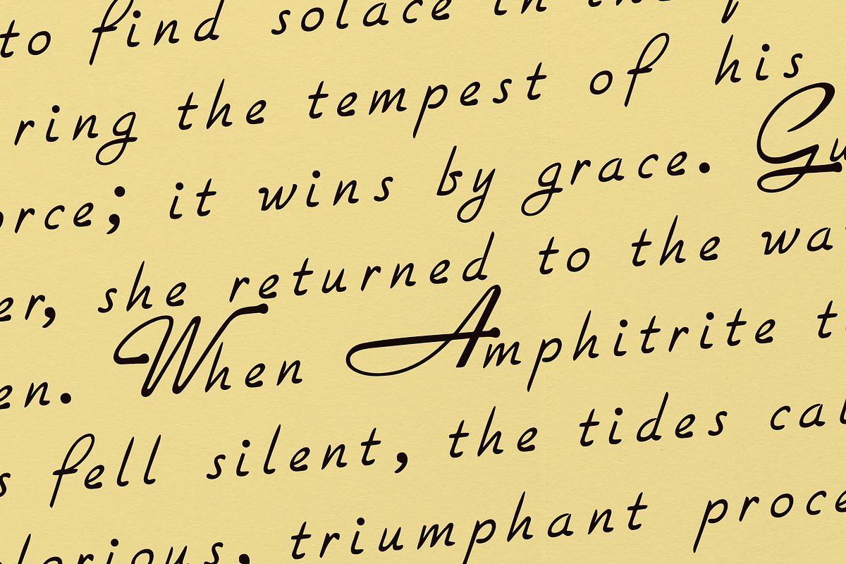 Whorlora Script, a Handwritten Font by Lilithcollageart (Photo 2 of 11)