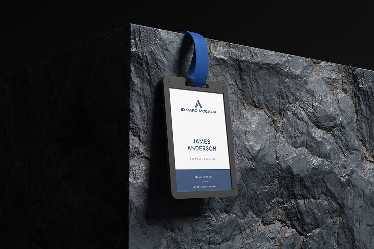 Realistic ID Card Mockup, an Advertising Mockup by My Code Std (Photo 2 of 5)
