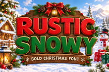 Rustic Snowy - Bold Christmas Font