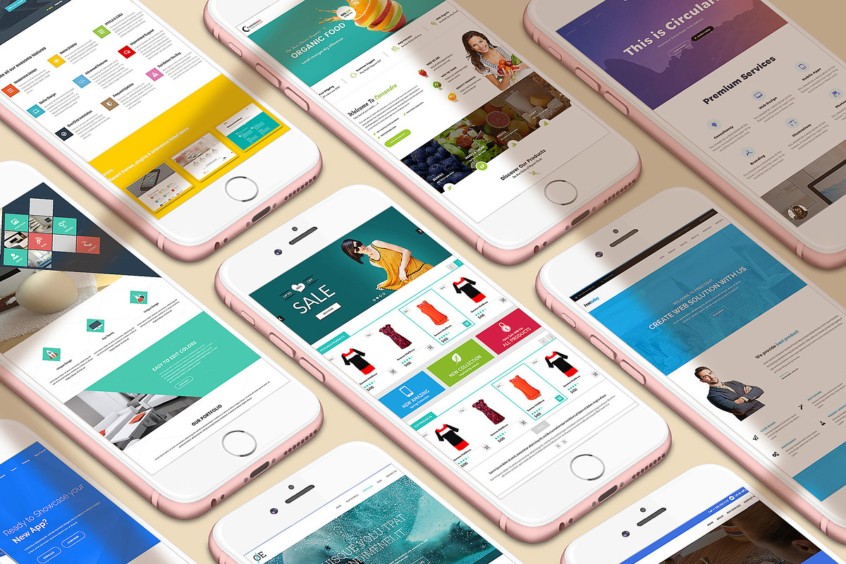 Realistic 3D iPhone Mock-Up Bundle 3, an iPhone Mockup by Graphicsworld125 (Photo 3 of 15)