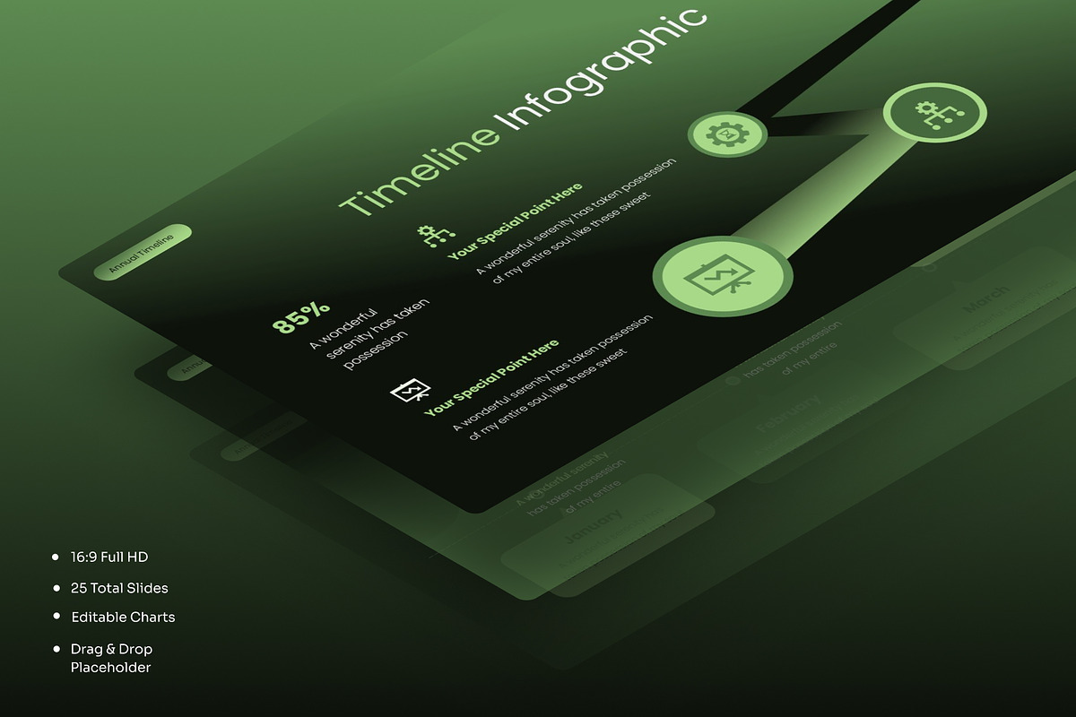 Timeline infographic PowerPoint, a Presentation Template by Premast (Photo 2 of 5)