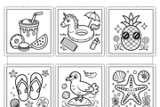 Cute Summer Coloring Book, a Seasonal Illustration by Ink Gallery (Thumbnail 4 of 4)