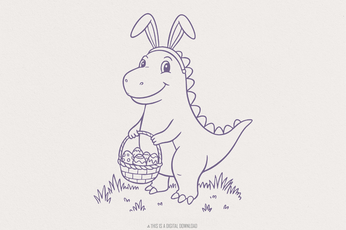Easter Png, Dinosaur Easter, Easter, an Illustration by SharpMarketplace (Photo 1 of 9)