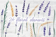 Lavender Watercolor Set Clipart, a Decorative Illustration by Sha1nee (Thumbnail 2 of 8)