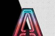 Neon light Alphabet letters, a Decorative Illustration by S_design (Thumbnail 3 of 8)