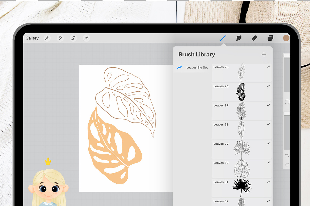36 Leaf Procreate Stamp Brush, a Brush Add-On by Natalya_Mona_Art (Photo 9 of 9)
