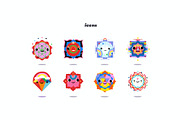 Chakras & geometry  kawaii style, an Animal Illustration by Alena (Thumbnail 3 of 6)