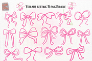 Coquette pink bow hand drawn png, an Object Illustration by RimzStudio (Thumbnail 4 of 4)