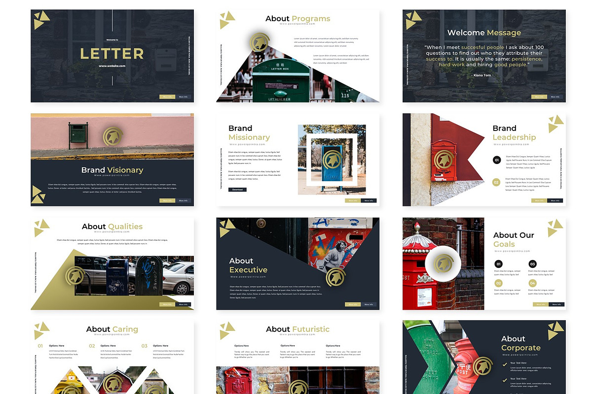 Letter - Powerpoint Template, a Presentation Template by AQR Studio