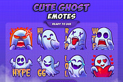 Cute Spooky Ghost Twitch Emotes, an Illustration by FNR Graphics (Thumbnail 1 of 5)