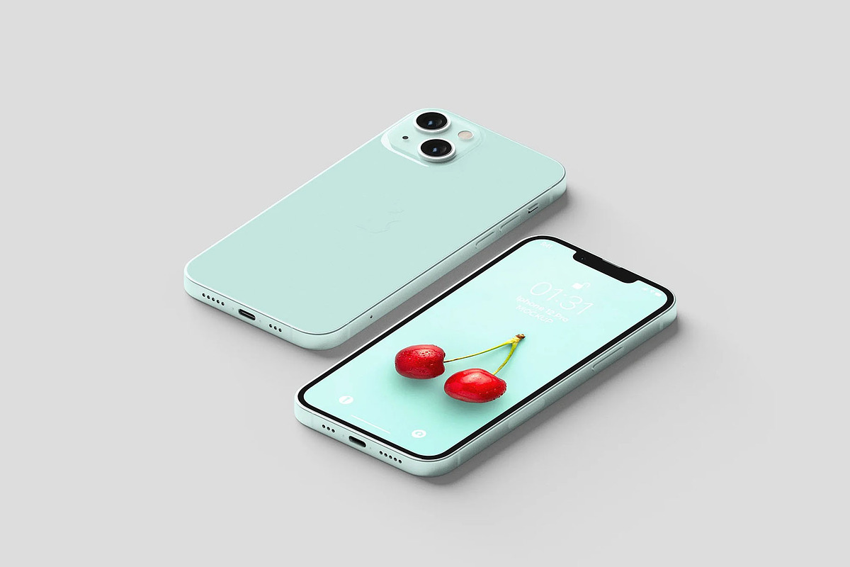 iPhone 13 Mockup, an iPhone Mockup by Se٧enStudio (Photo 1 of 3)
