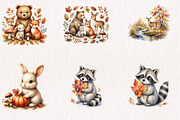 Fall Woodland Animals Png, a Seasonal Illustration by CreationArt (Thumbnail 2 of 7)