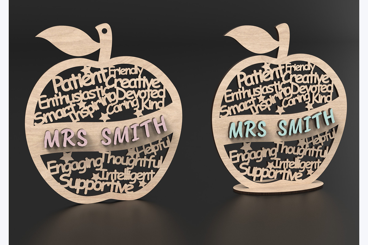 Best Teacher Apple Laser Cut Files, an Object Graphic by ThemeXDigital (Photo 5 of 5)