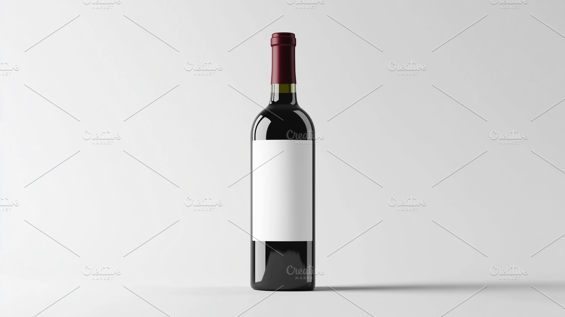 Elegant red wine bottle with label, a Food & Drink Photo by MistyDay