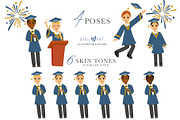 Little Graduate Kids Clipart, an Illustration by Oh Darling Graphics (Thumbnail 2 of 3)