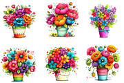 Whimsical Easter Flower Bucket Clipa, an Illustration by Designworld (Thumbnail 2 of 6)