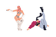 Dancers performing vogue dance set, a Person Illustration by Good Studio (Thumbnail 5 of 6)