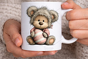 Whimsical Easter Teddy Bear Clipart, an Illustration by Canvas Craft (Thumbnail 4 of 7)