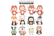 Cute Halloween Clipart, an Illustration by CharmClipart (Thumbnail 5 of 8)
