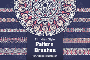 Indian Style Pattern Brushes For AI