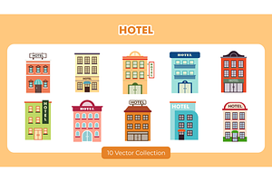 Hotel Vector Set, an Empty State Illustration by Creathub Studio