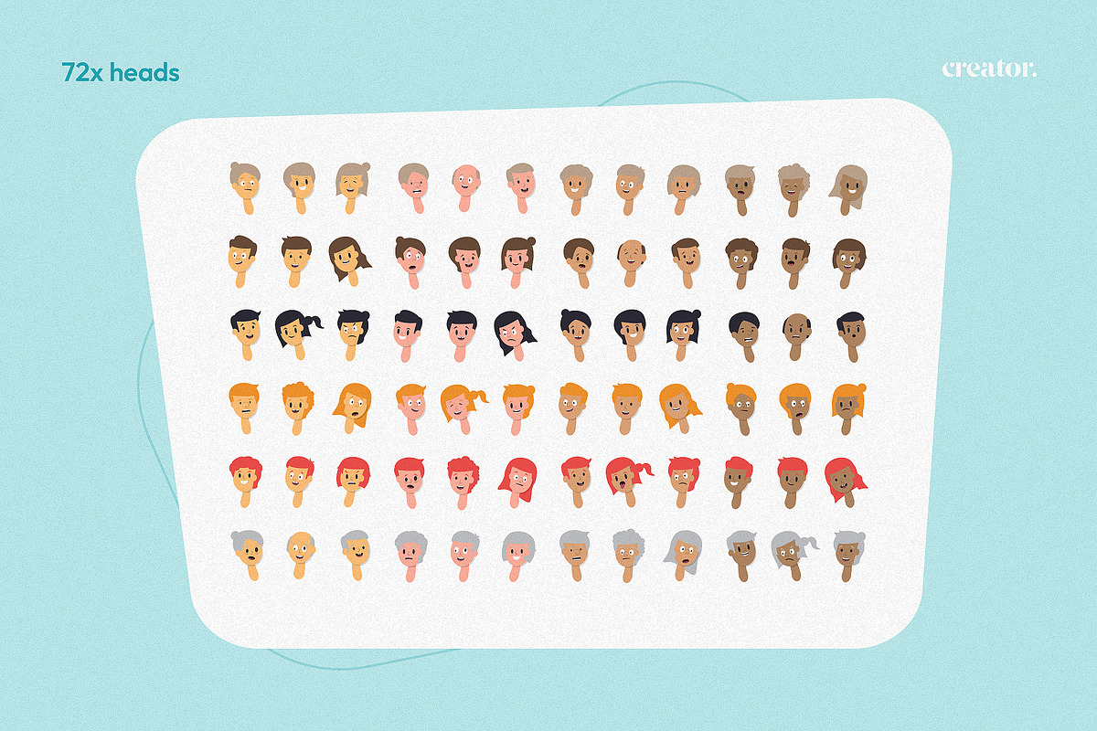Vector Character Creator Mega Bundle, an Object Illustration by Staple. (Photo 9 of 11)