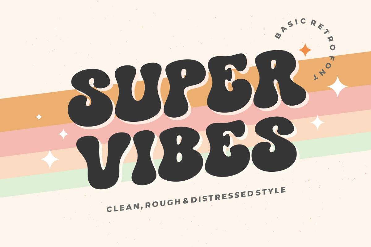 Super Vibes - Retro Groovy Style, a Font by HansCo Studio (Photo 1 of 11)
