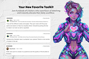 165 Curvy Female Pose Stamps, a Brush Add-On by Selentaori Studio (Thumbnail 10 of 11)