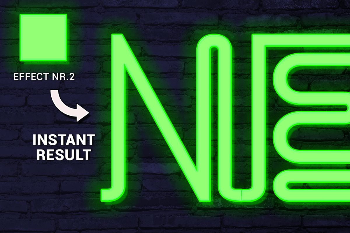 24 Styles - Neon Collection, a Layer Style Add-On by Designer Essentials (Photo 3 of 4)