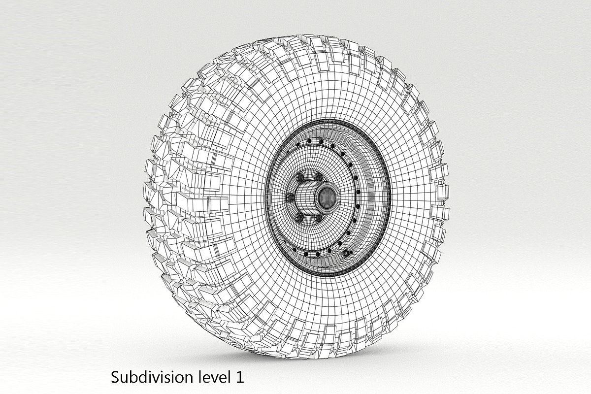 OFF ROAD WHEEL AND TIRE 6, a Cars & Vehicle 3D Model by NNAVAS 3D (Photo 8 of 12)