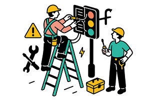Vector illustration of construction, an Illustration by ZinetroN