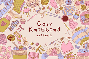 Cozy Knitting Clipart