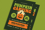 Retro Pumpkin Carving Event Flyer, a Flyer Template by Guuver (Thumbnail 2 of 3)