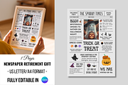 Newspaper Halloween Party Invitation, an Invitation Template by ZoloDesignHub (Thumbnail 1 of 8)