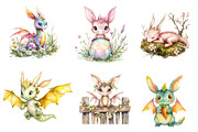Baby Dragon Sublimation Clipart, an Illustration by CreationArt (Thumbnail 4 of 5)