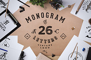 Monogram. ABC Vintage Logos, a Branding & Logo Template by sergio zest (Thumbnail 1 of 2)