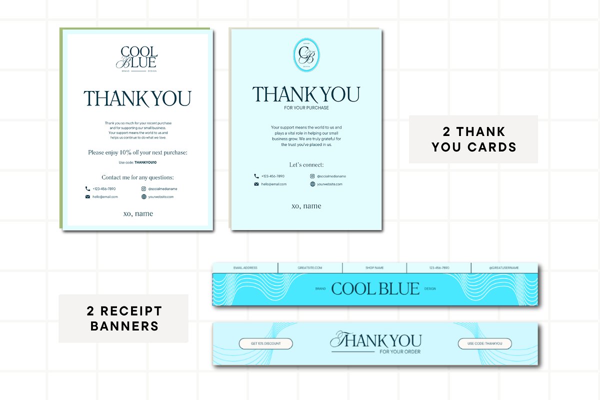 Blue Etsy Shop Kit Template, a Branding & Logo Template by Anna Design Studio (Photo 5 of 8)