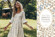 Farmhouse Blue Beige Floral Patterns, a Pattern Graphic by Eclectic Anthology (Thumbnail 7 of 12)