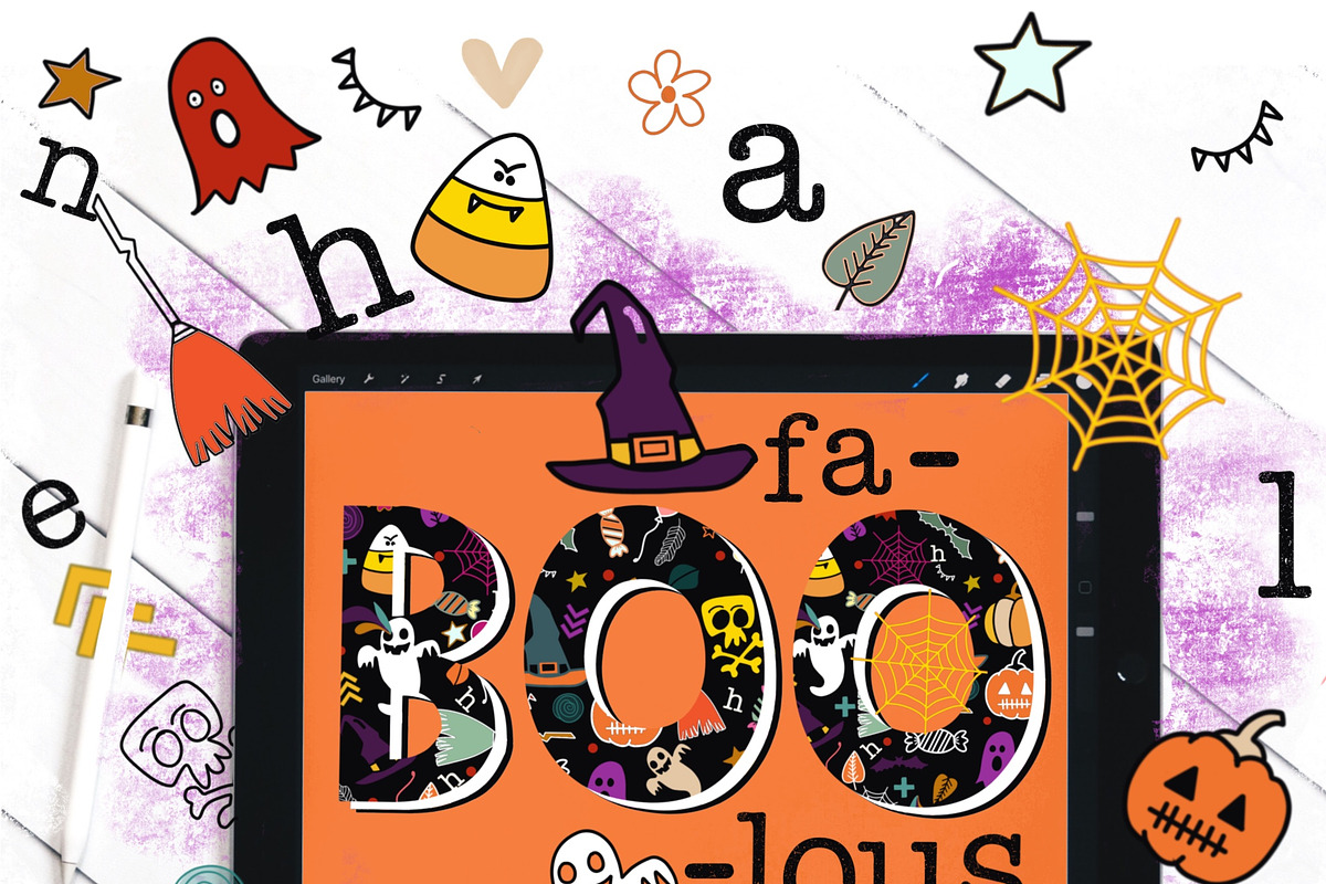 BOO-tiful Halloween Stamp Pack, a Brush Add-On by OkayAnnie Designs (Photo 4 of 9)